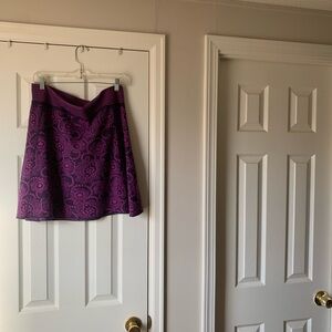 Purple Patterned Women's Skirt